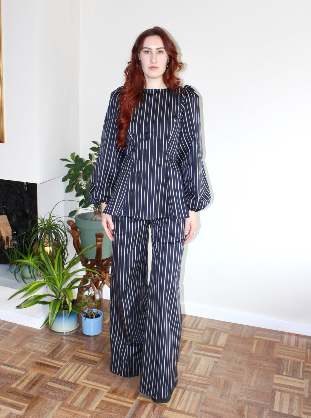 Amelia trousers navy stripe