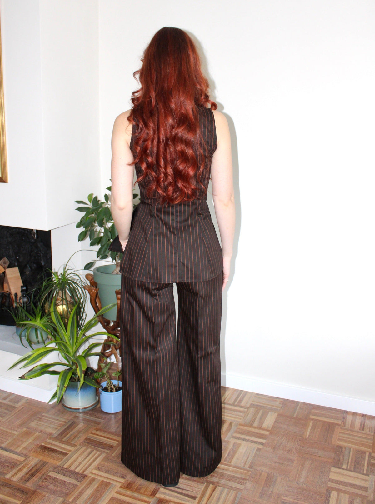 Sample - Amelia set dark brown orange stripe