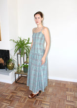 Load image into Gallery viewer, Felicity dress midi plaid aqua
