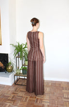 Load image into Gallery viewer, Amelia top brown stripe linen
