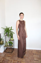 Load image into Gallery viewer, Amelia top brown stripe linen
