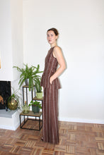 Load image into Gallery viewer, Amelia top brown stripe linen
