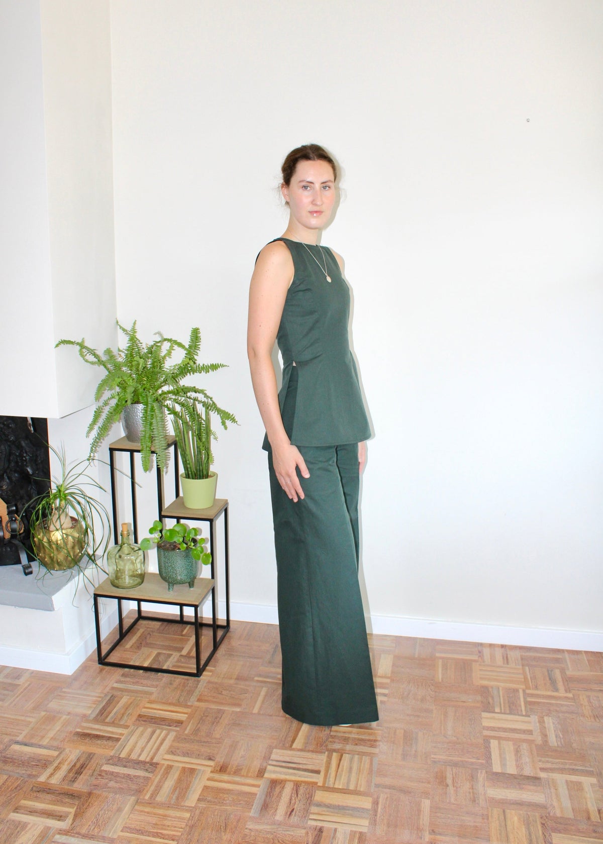 Sample - Amelia set dark green cotton