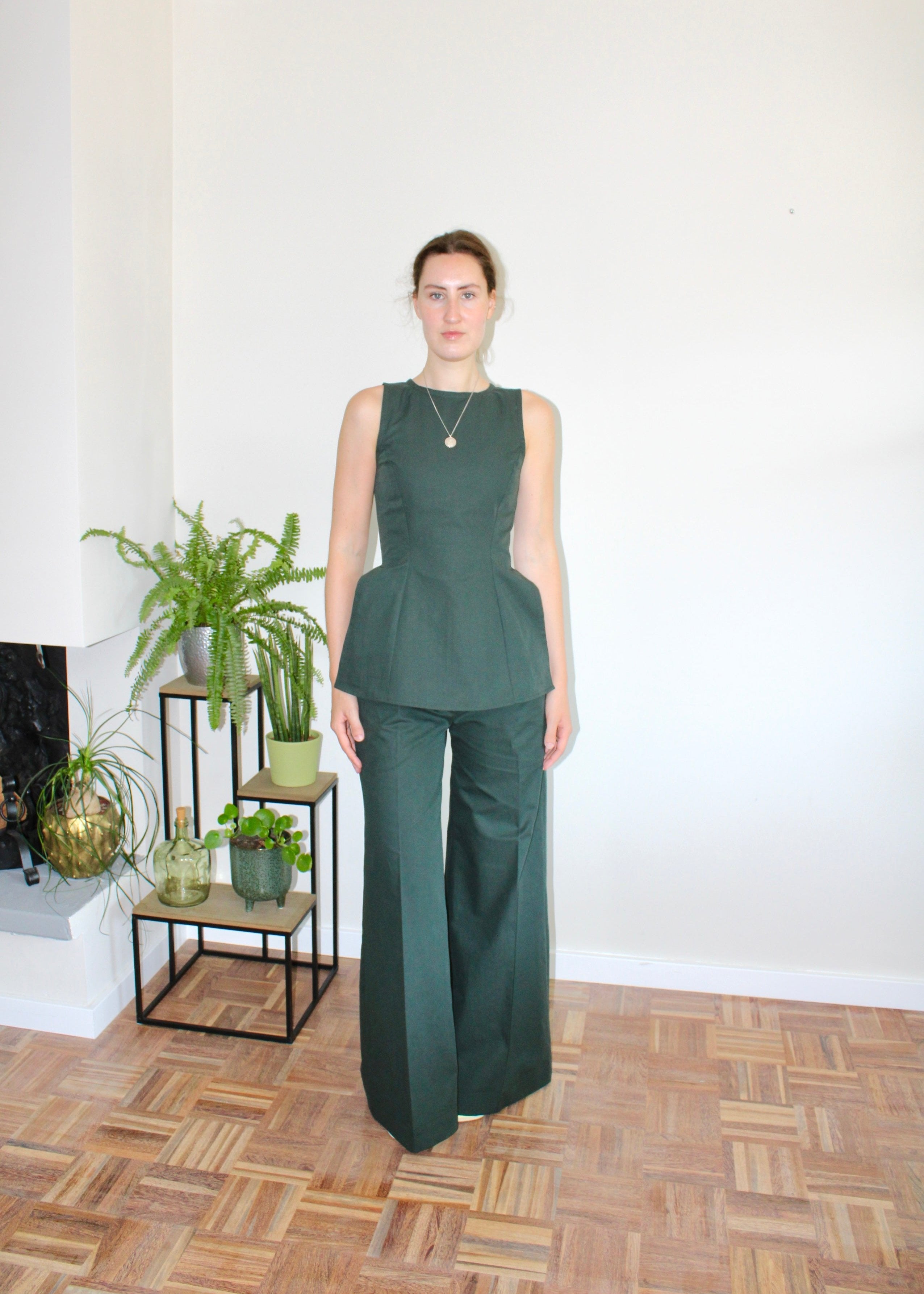 Sample - Amelia set dark green cotton