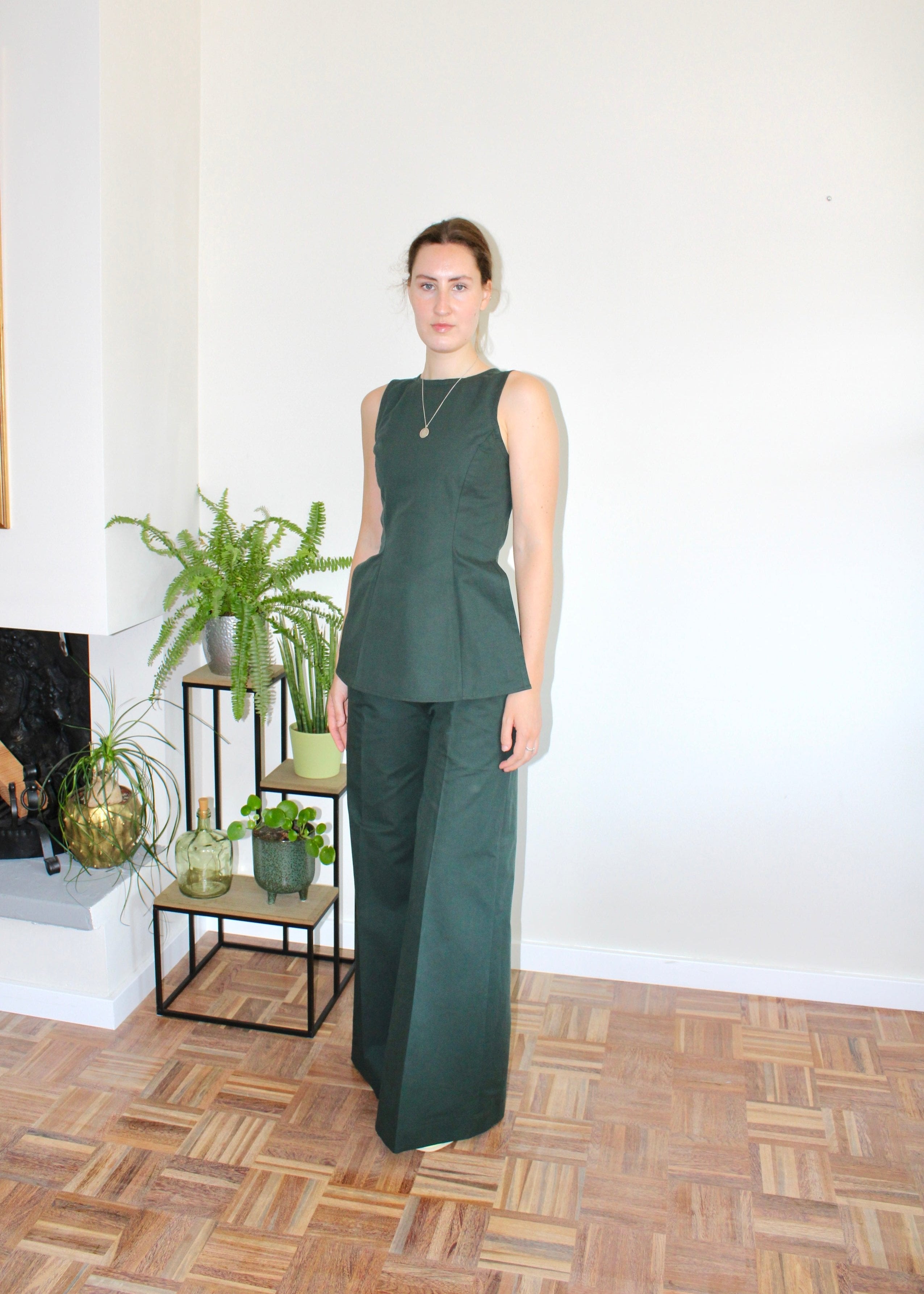 Sample - Amelia set dark green cotton