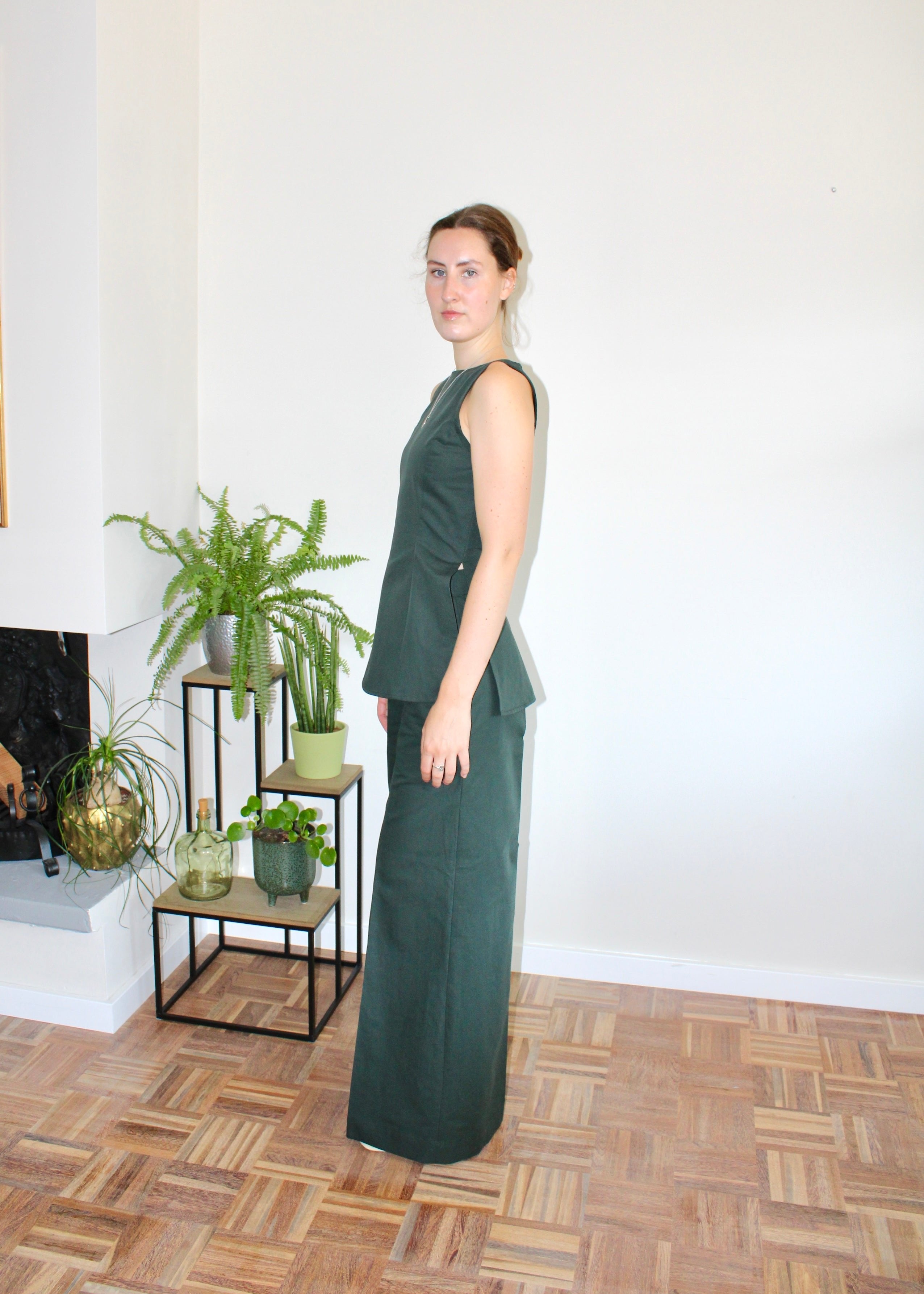 Sample - Amelia set dark green cotton