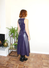 Load image into Gallery viewer, Juno dress purple faux leather
