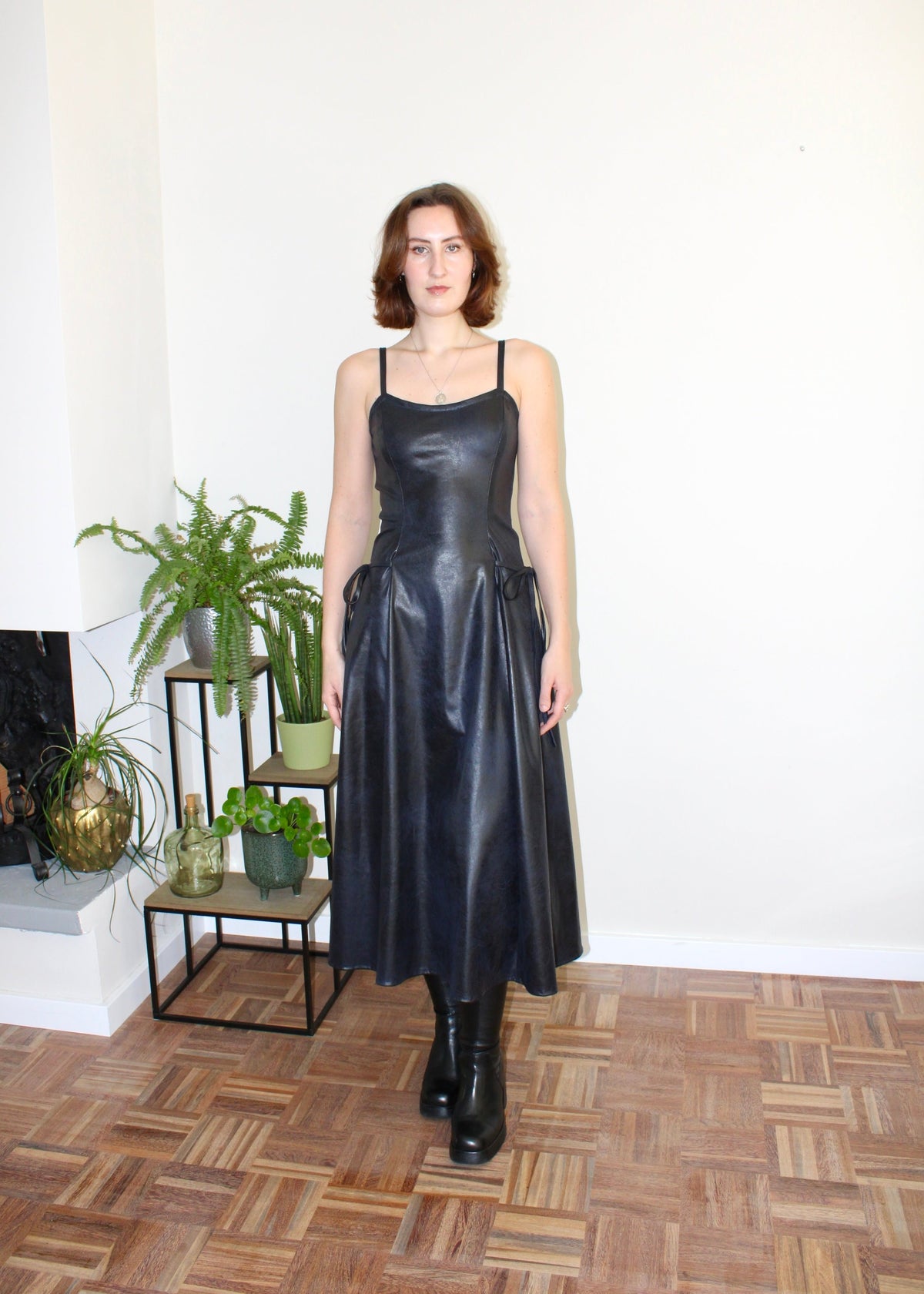 Sample - Halo dress navy blue