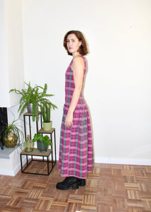 Diana dress sleeveless Pink plaid