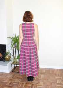 Diana dress sleeveless Pink plaid