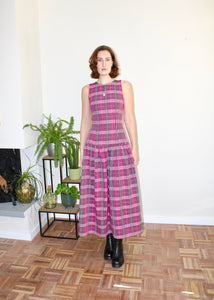 Diana dress sleeveless Pink plaid