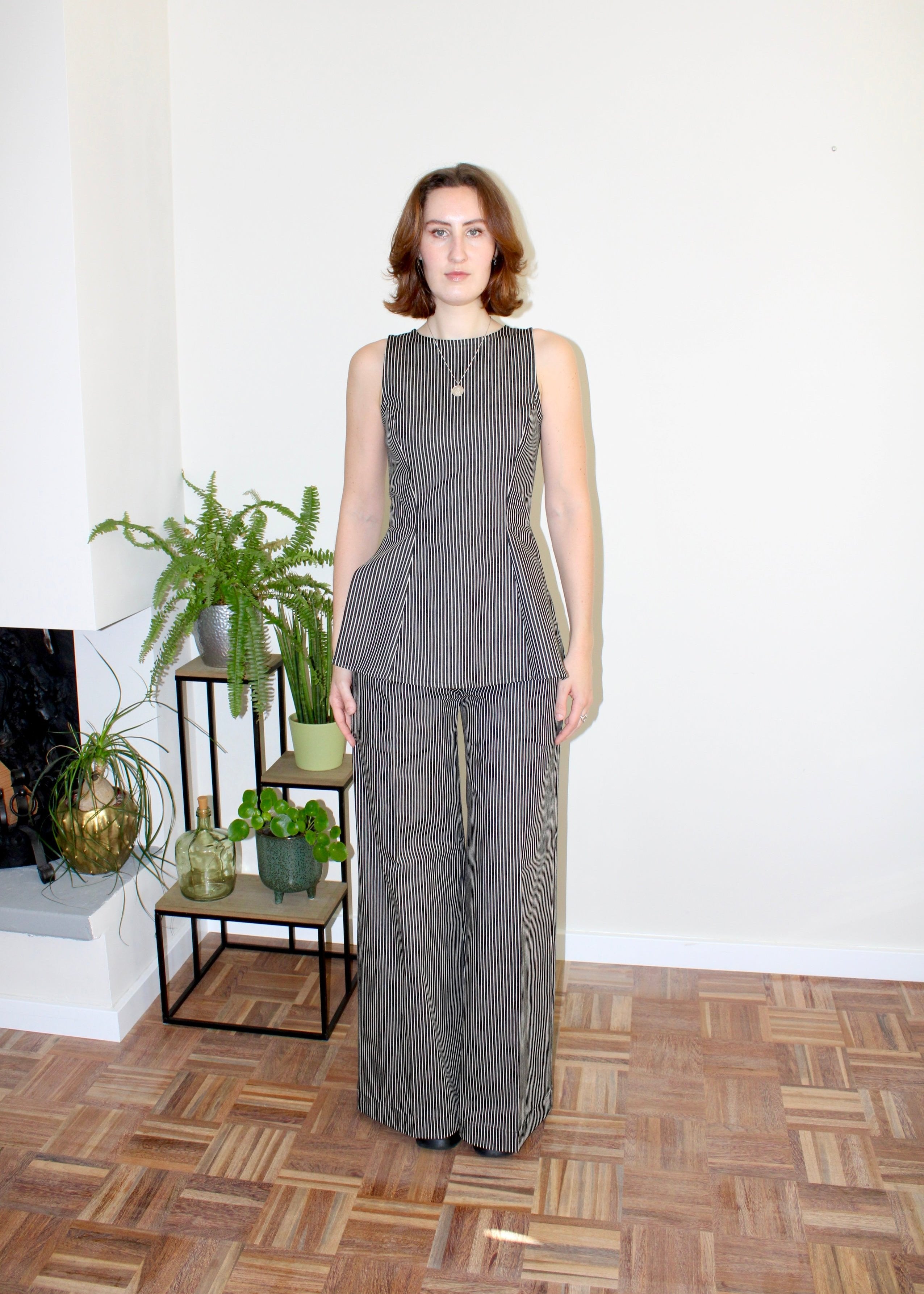 Sample - Amelia set black denim stripe