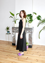 Load image into Gallery viewer, Camille midi dress black silk
