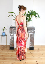 Load image into Gallery viewer, Celine spaghetti straps dress orange floral
