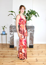 Load image into Gallery viewer, Celine spaghetti straps dress orange floral
