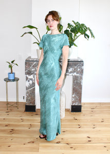 Indigo maxi dress aqua shell