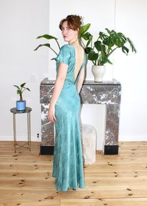 Indigo maxi dress aqua shell
