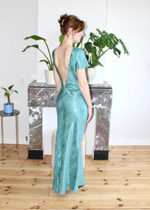 Indigo maxi dress aqua shell