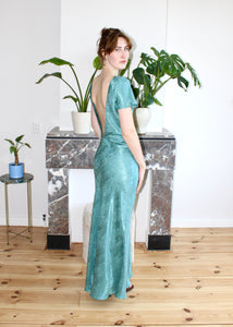 Indigo maxi dress aqua shell