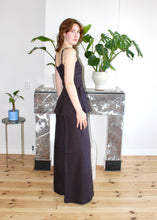 Load image into Gallery viewer, Amelia low neckline top espresso brown linen
