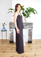 Load image into Gallery viewer, Amelia low neckline top espresso brown linen
