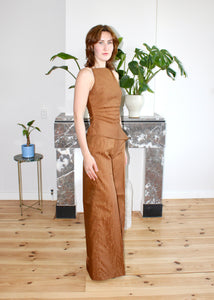 Amelia trousers copper brown viscose
