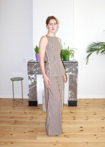 Amelia top brown stripe