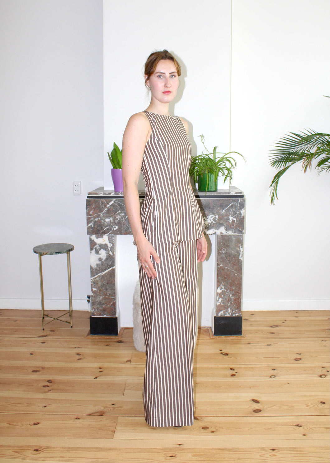 Amelia trousers brown stripe