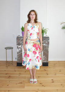 Chloe skirt floral linen