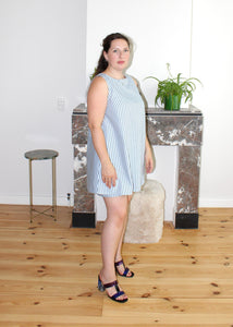 Stacy mini dress baby blue stripe