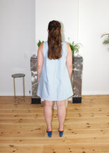 Load image into Gallery viewer, Stacy mini dress baby blue stripe
