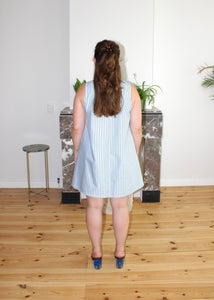 Stacy mini dress baby blue stripe