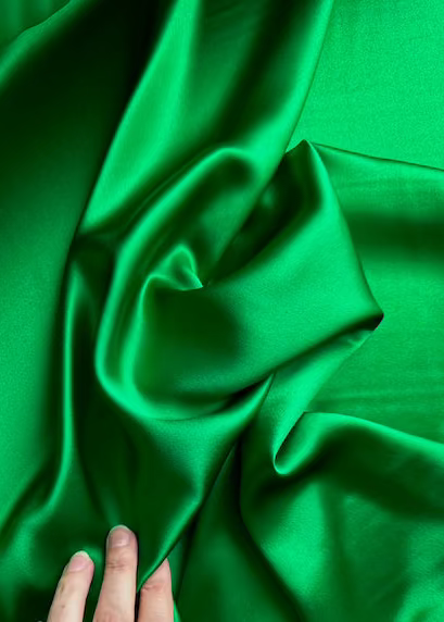 Sybil maxi dress green silk