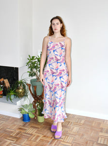 Camille midi dress floral silk