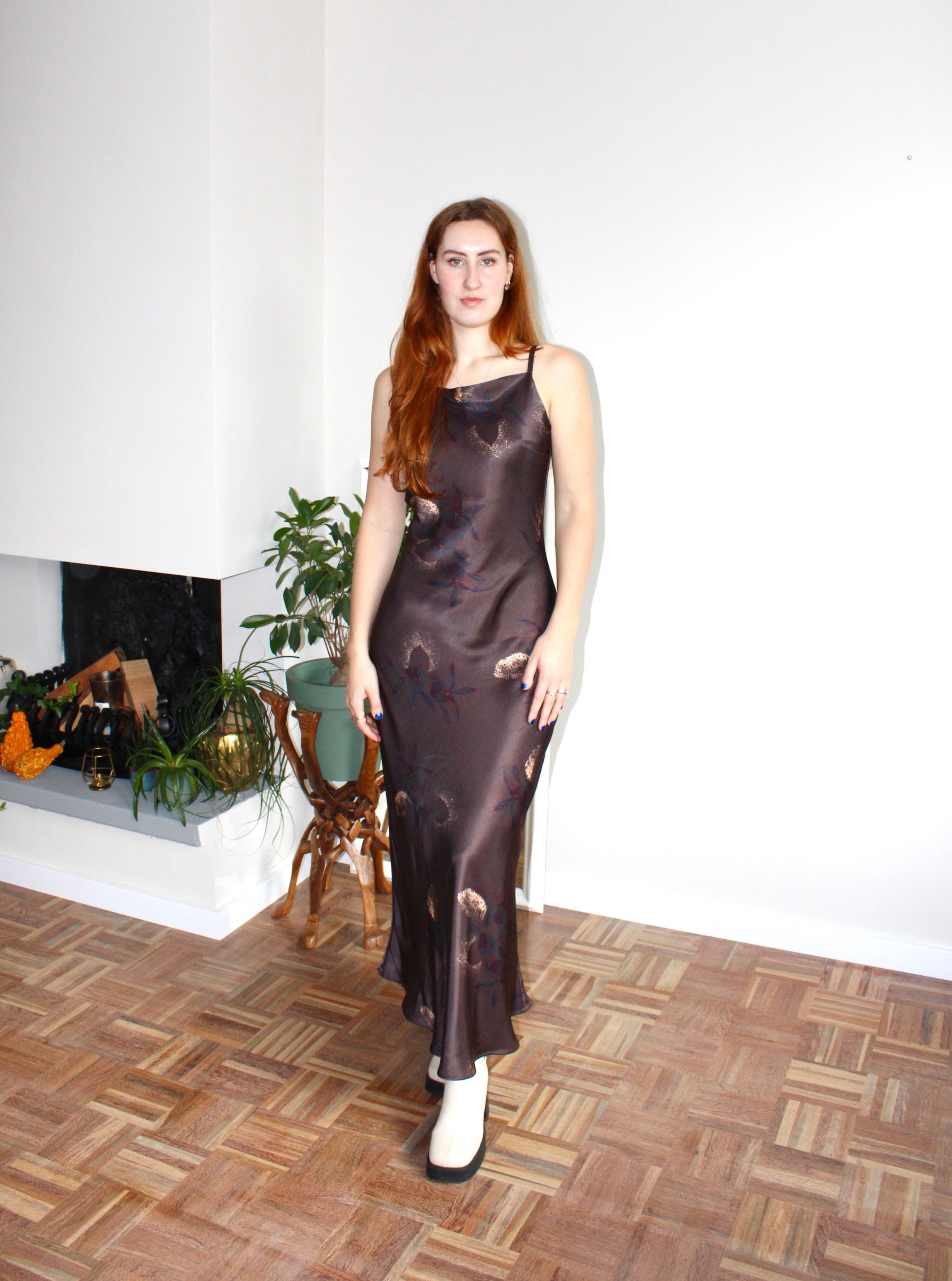 Sample - Camille dress brown floral