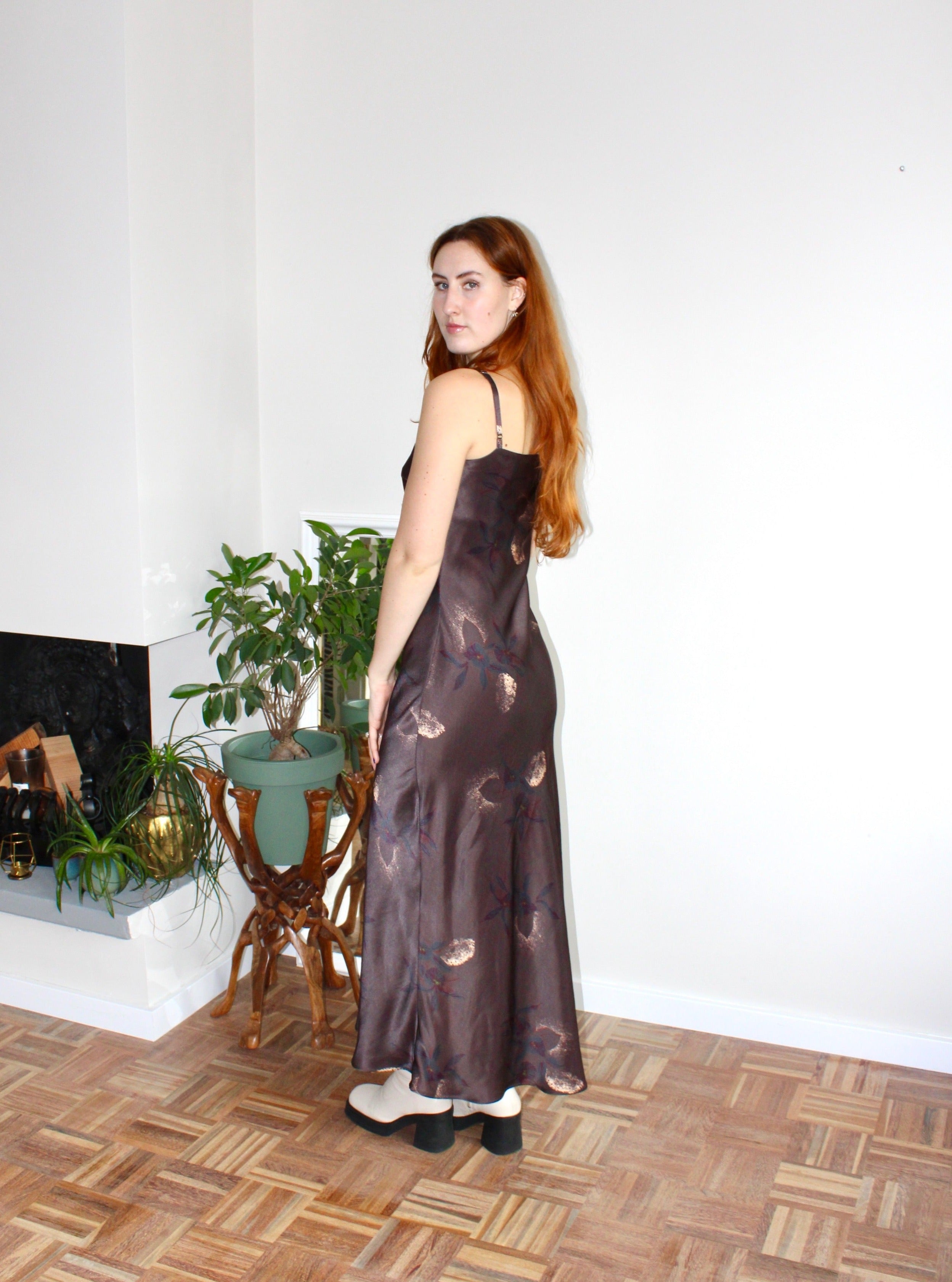 Sample - Camille dress brown floral