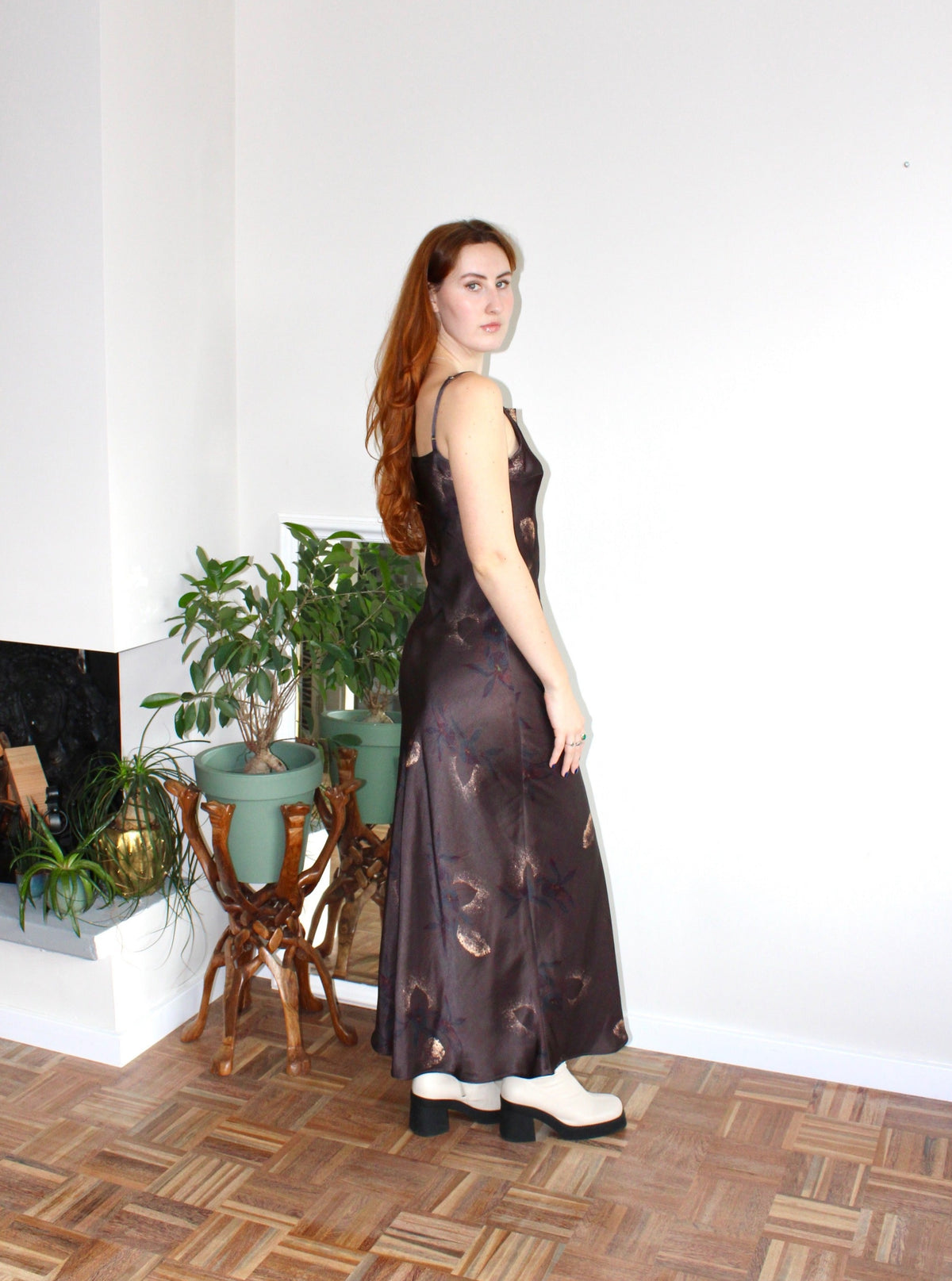 Sample - Camille dress brown floral