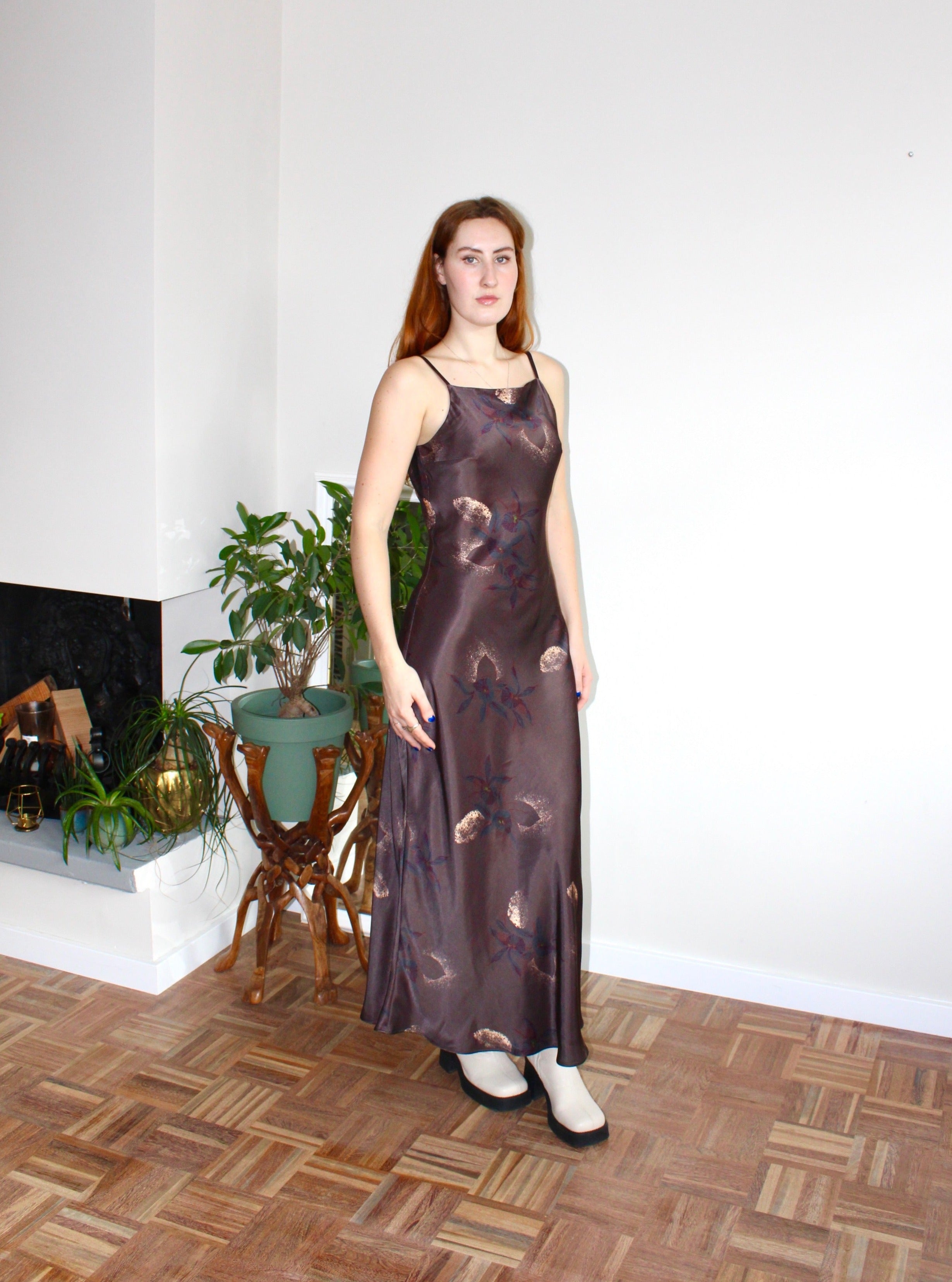 Sample - Camille dress brown floral
