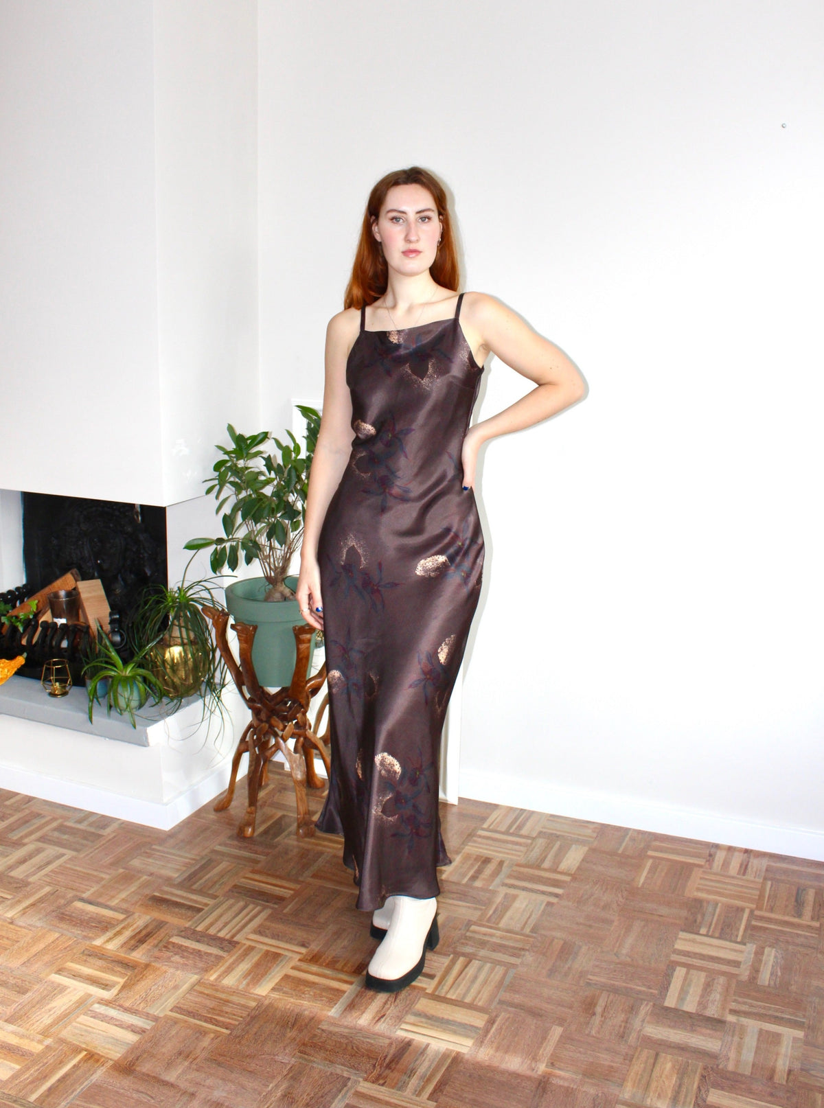 Sample - Camille dress brown floral