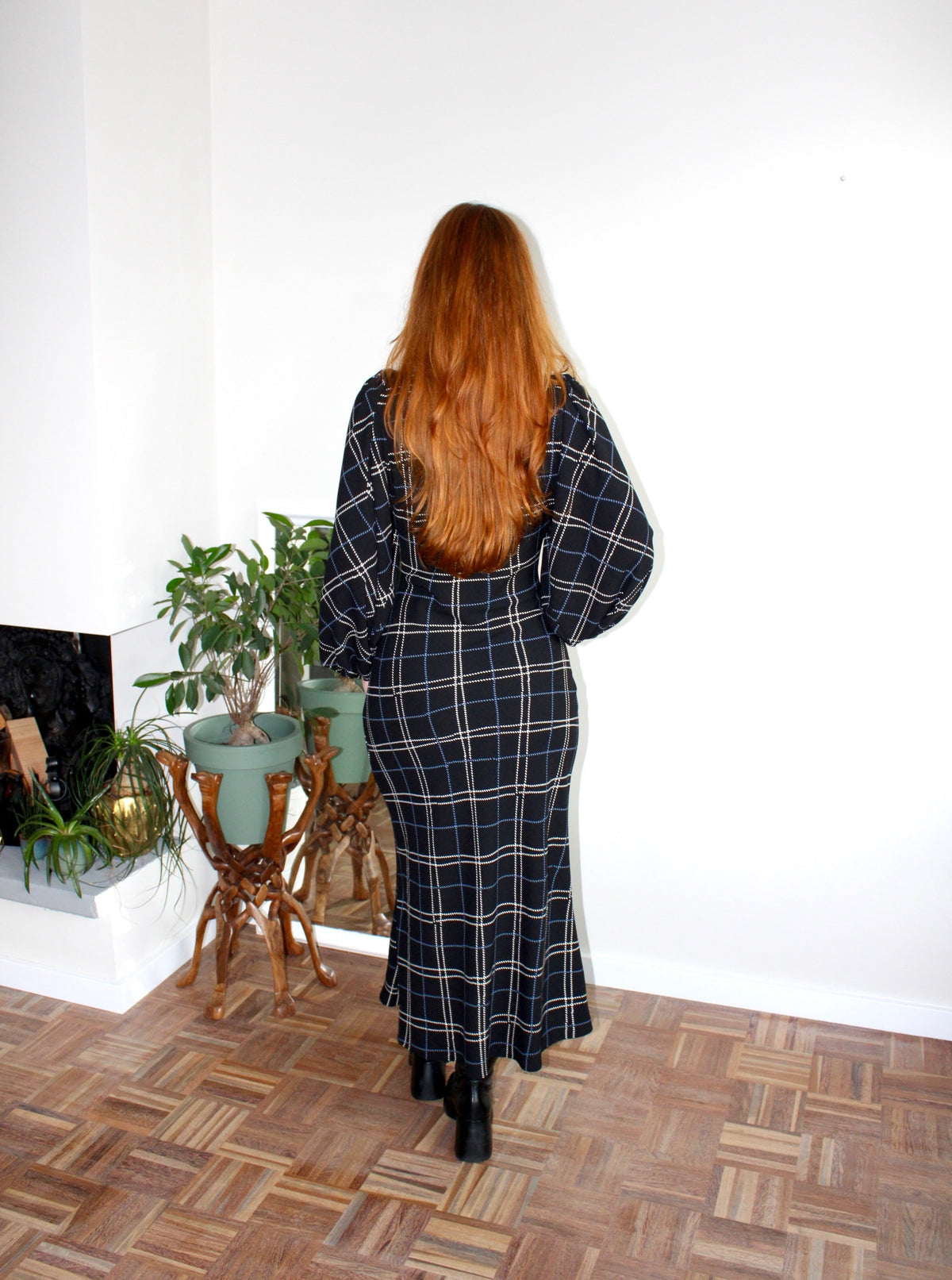 Sample - Lara dress black plaid