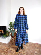 Load image into Gallery viewer, Millie dress blue and black plaid
