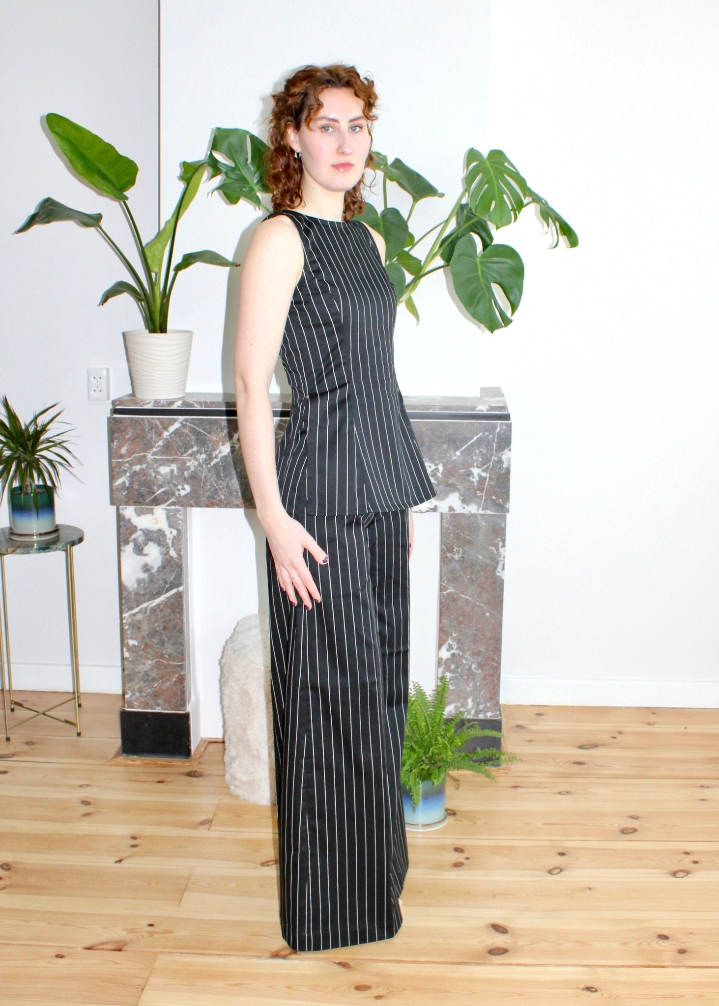 Amelia top black big stripe - Luci's Lemons