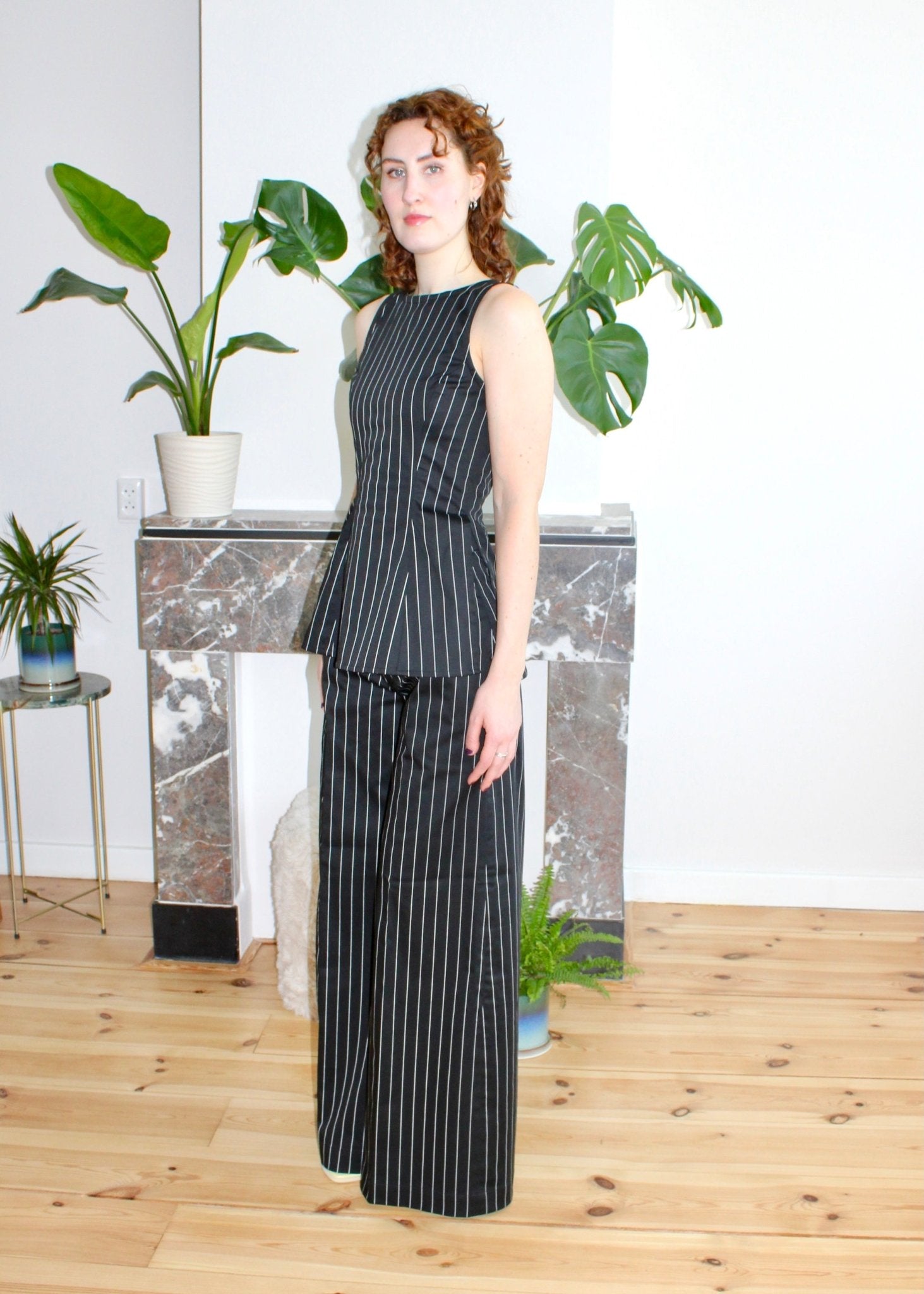 Amelia top black big stripe - Luci's Lemons