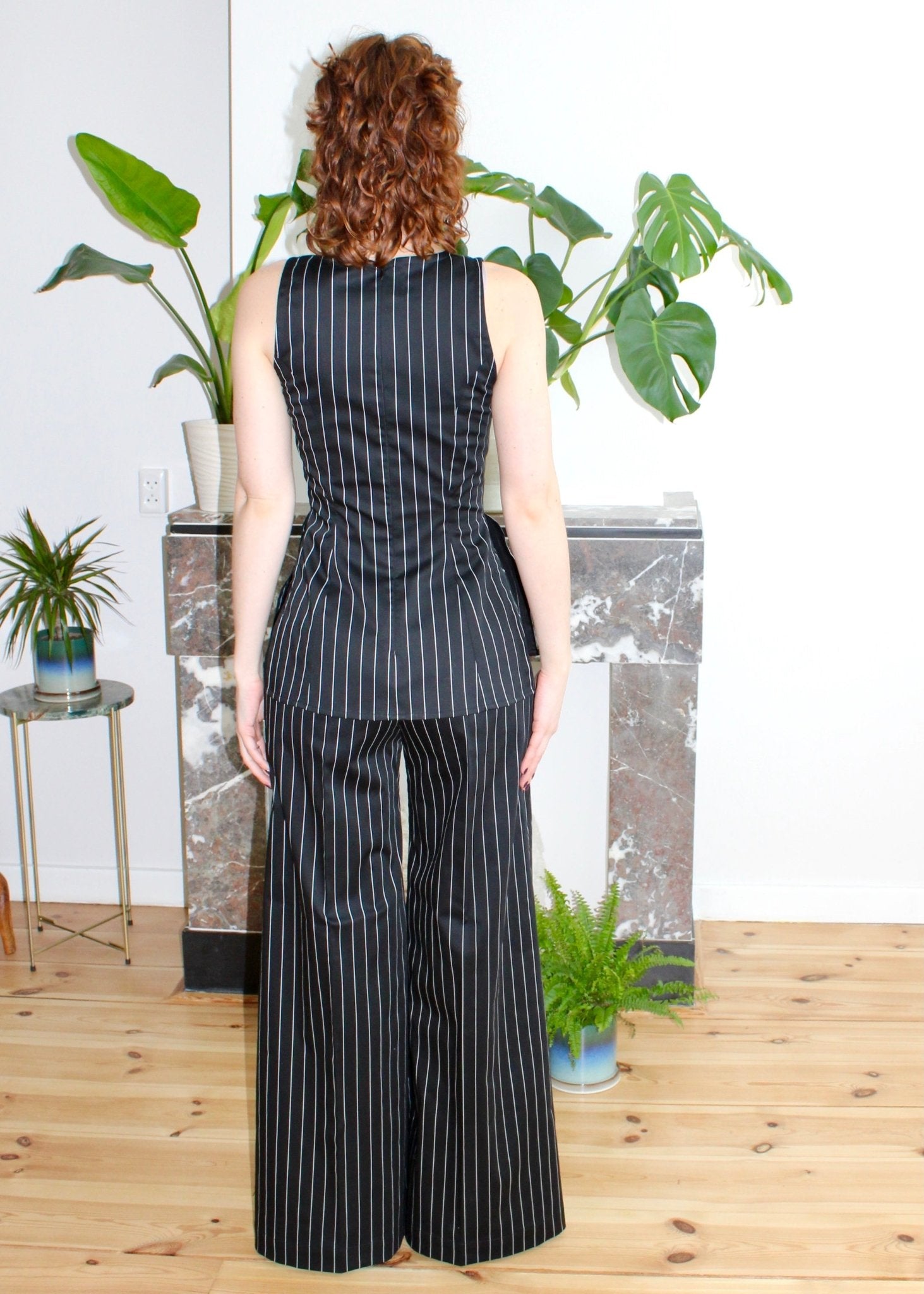 Amelia top black big stripe - Luci's Lemons