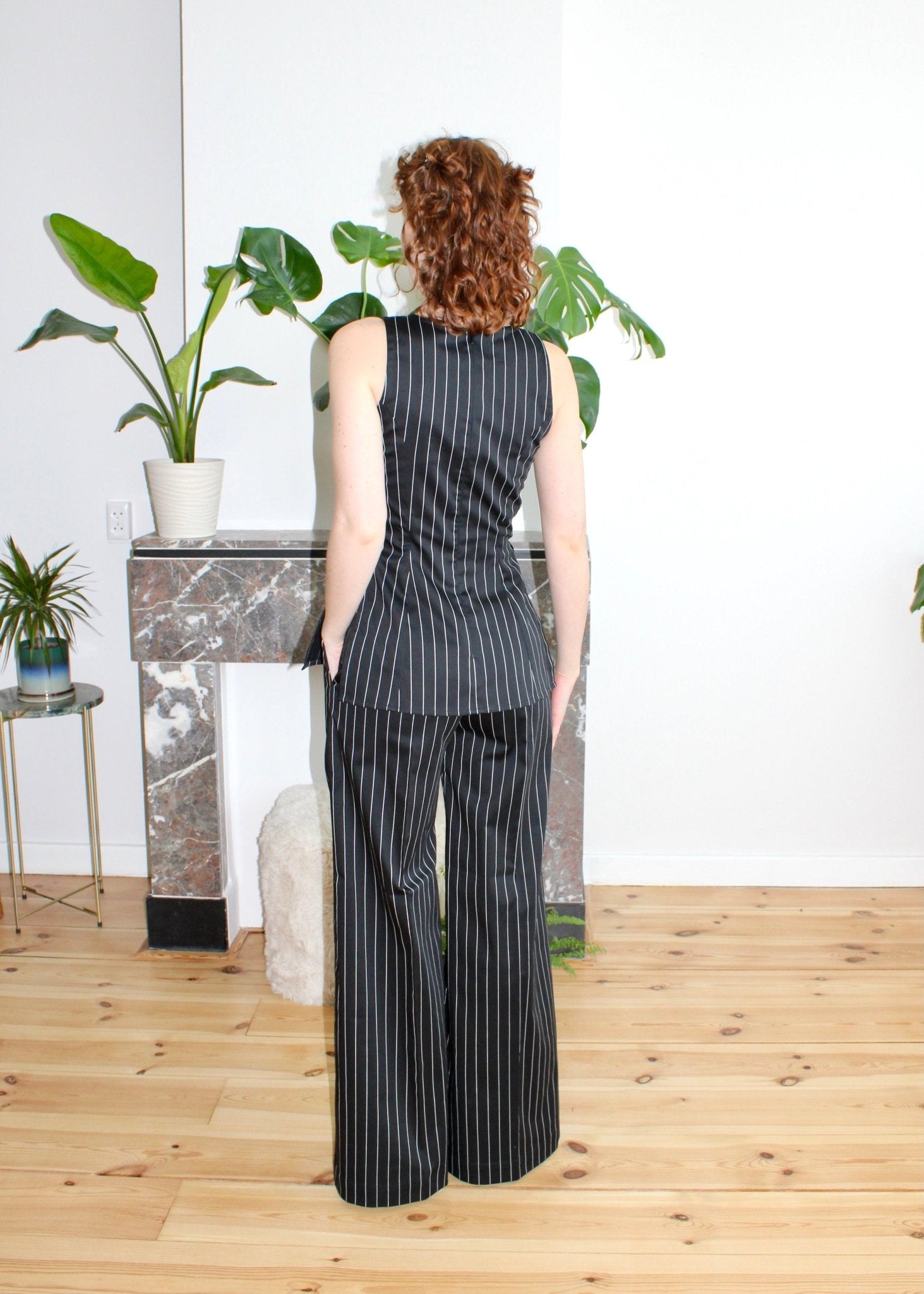 Amelia top black big stripe - Luci's Lemons