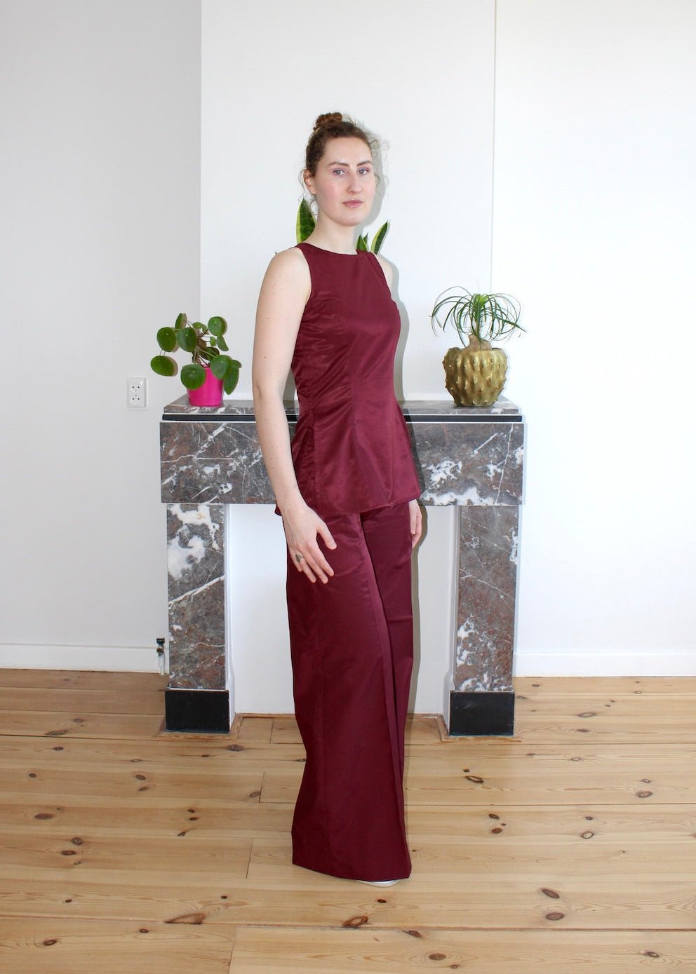 Amelia top burgundy - Luci's Lemons