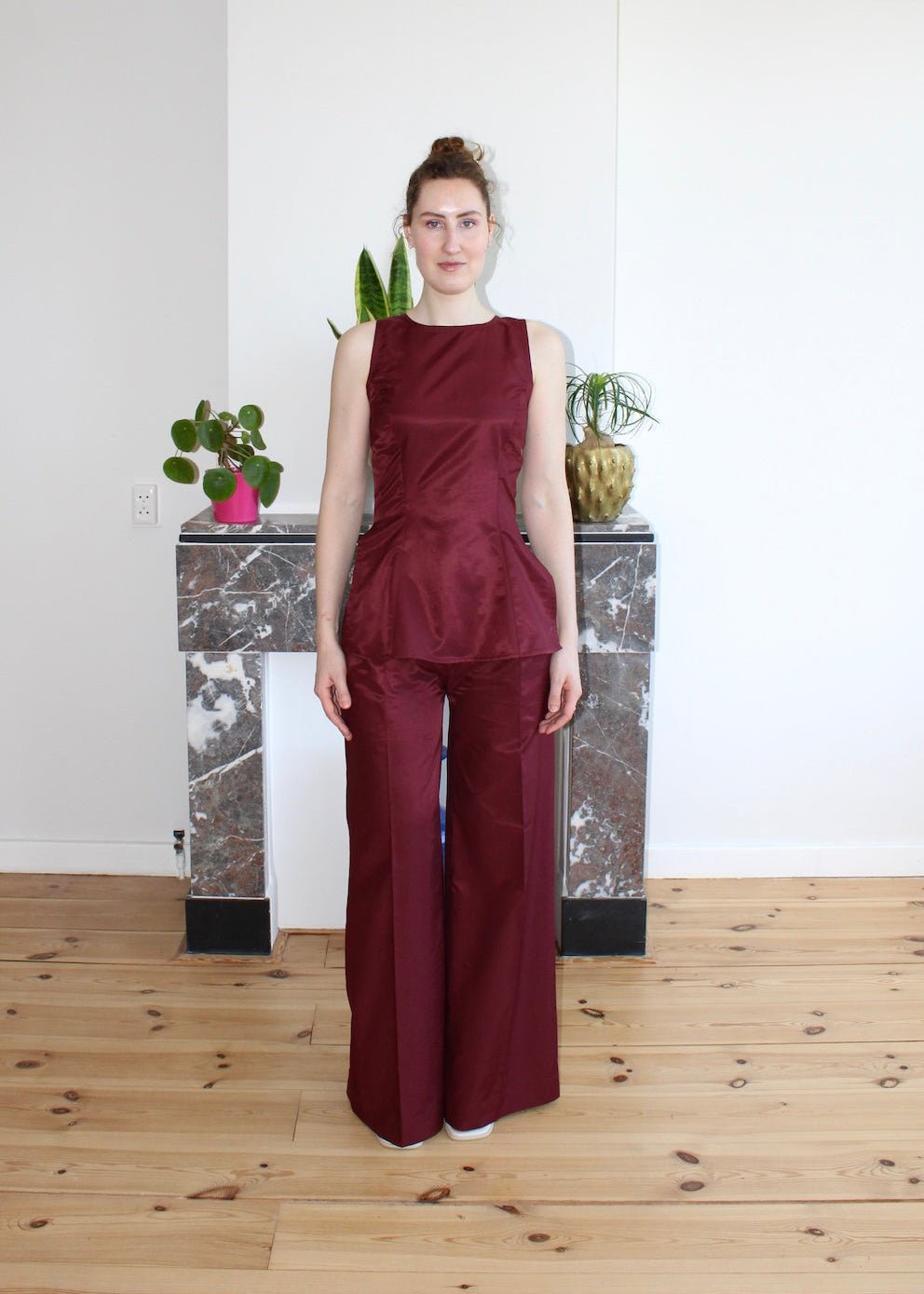 Amelia top burgundy - Luci's Lemons