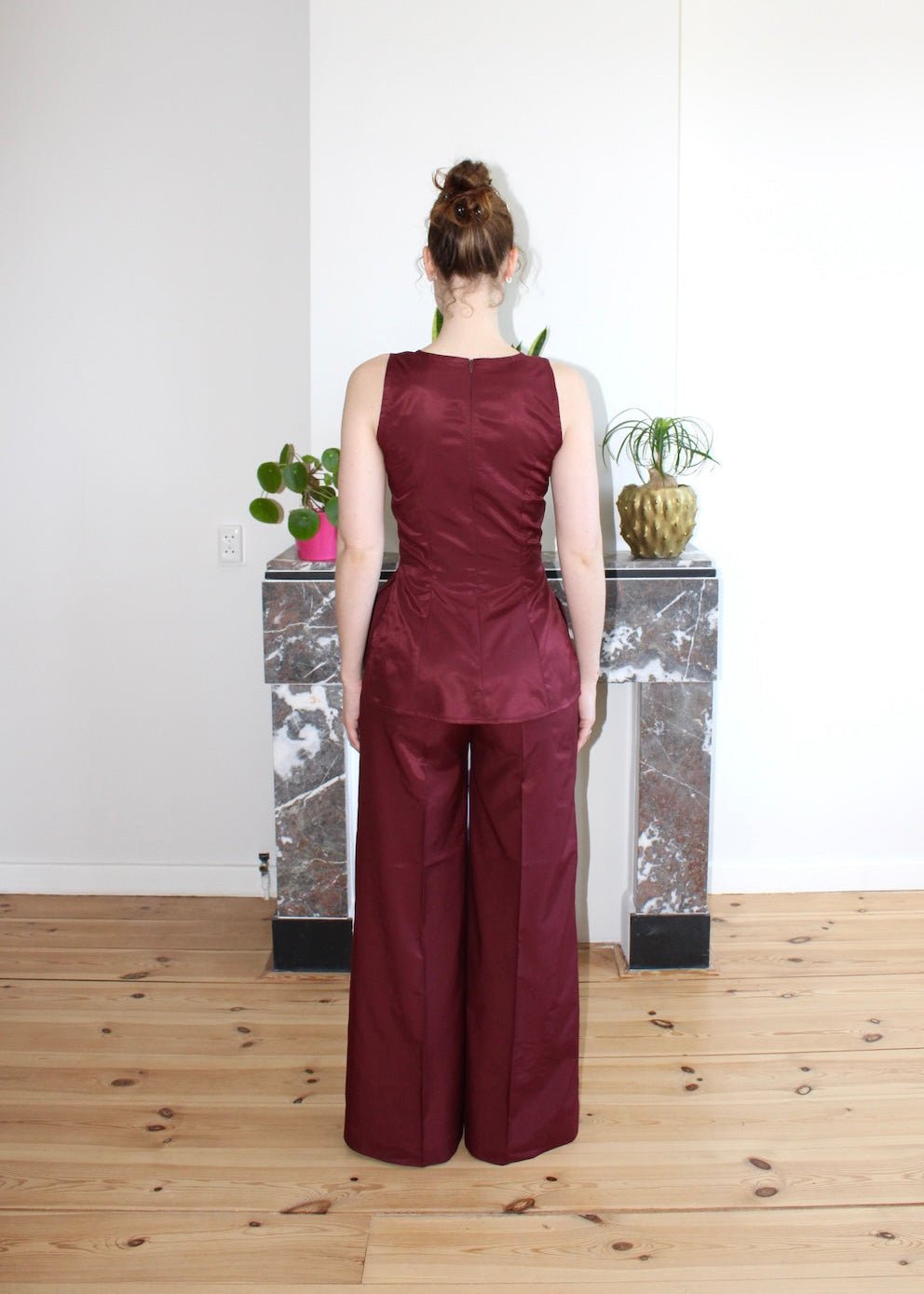 Amelia top burgundy - Luci's Lemons