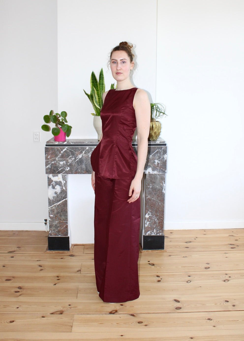 Amelia top burgundy - Luci's Lemons