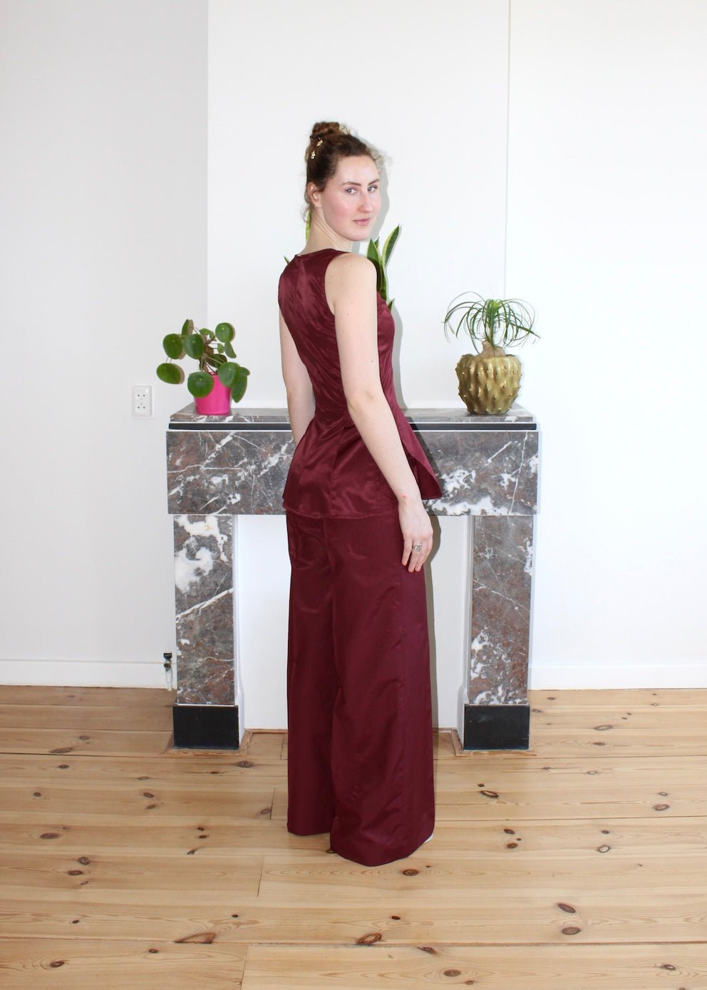 Amelia top burgundy - Luci's Lemons
